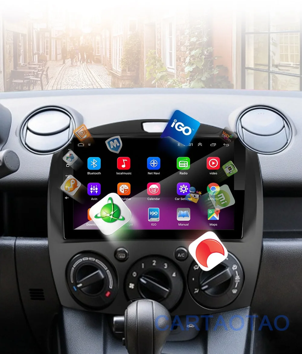 2G+ 32G " Android 8,1 GO автомобильный Радио dvd-плеер для MAZDA 2/Jinxiang/DE/третьего поколения 2007- 2Din радио gps навигация WiFi