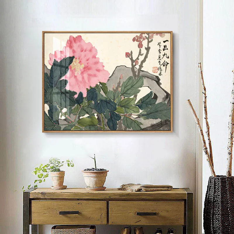 Китайский классический стиль цветы и птица картина поющая на цвете сливы