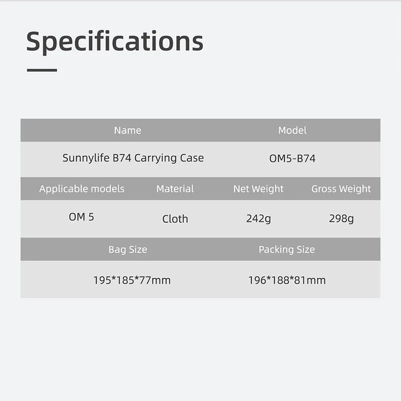 sunnylife om 5 set bag accessory b74 portable storage bag mobile phone ptz protection box free global shipping