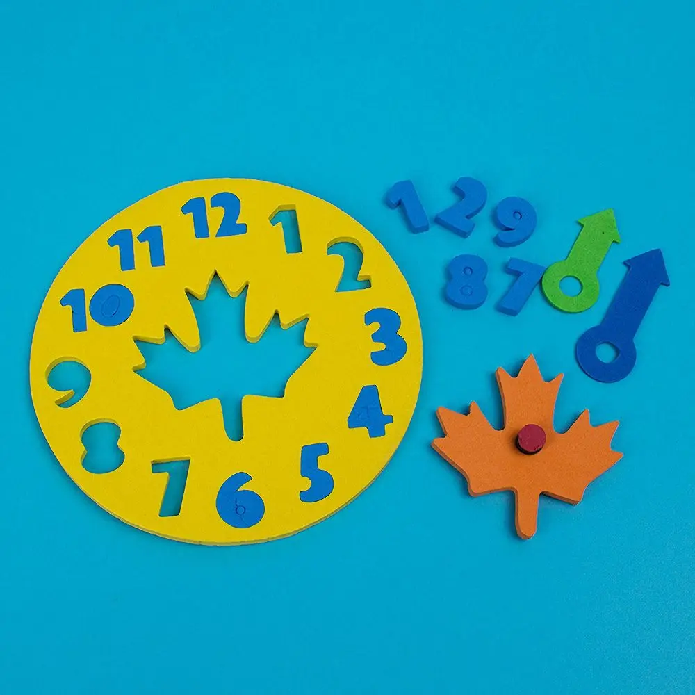 

1pc Kids Number Clock Puzzle Toy Children Early Educational Toy EVA Fun Time Cognition Learning Jigsaw Game Birthday Gift Random