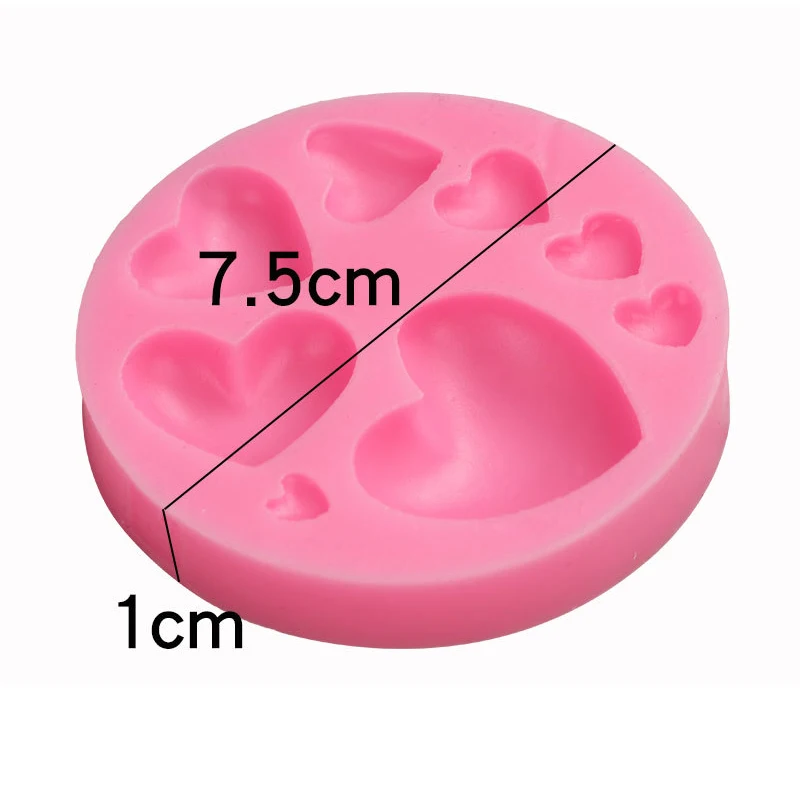 

Hot Sale 3D Silicone loving heart Shaped Baking Mold Fondant Cake Tool Chocolate Candy Cookies Pastry Soap Moulds Drop Shipping