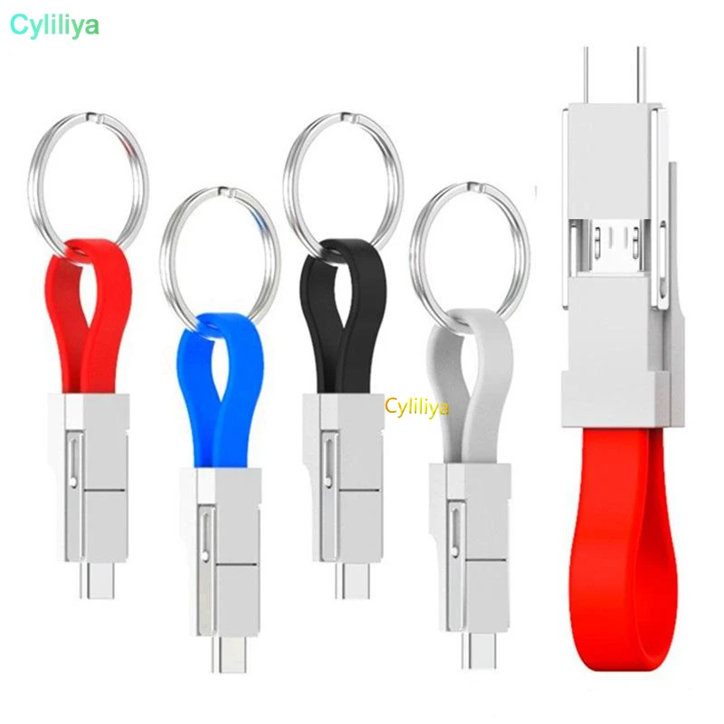 30 шт. 3 в 1 Type c Micro Cable Portable Keychain магнитные зарядные кабели для Samsung galaxy s6 s7 s8 s9 s10 android