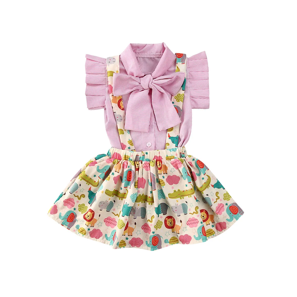 Новая детская одежда с изображением животных для маленьких девочек футболка топ