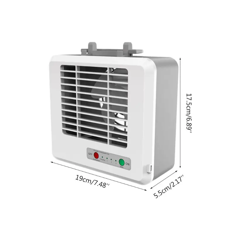 

Mini Portable USB Air Conditioner Cooling Fan Desktop Space Cooler Personal Space Mute 2 Water Tank 3 Modes Phone Holder For Sum