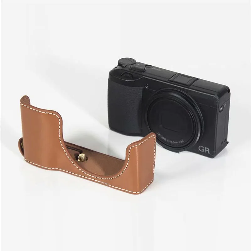 Чехол для камеры из искусственной кожи Ricoh GR III GR3 получехол батареи открытая