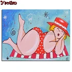 5D алмазная живопись мультяшная Толстая Леди, Алмазная мозаика, полная выкладка, квадратная Алмазная вышивка, икона, 3D картина Стразы