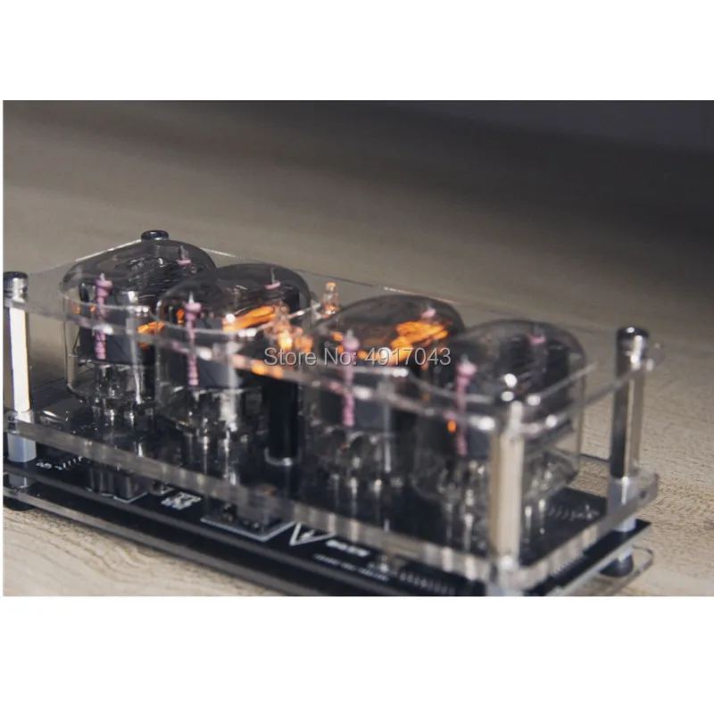 

IN-12 Glow Tube Clock 4-bit IN12 glow tube clock Seven-color RGB LED DS3231 nixie clock IN-12B