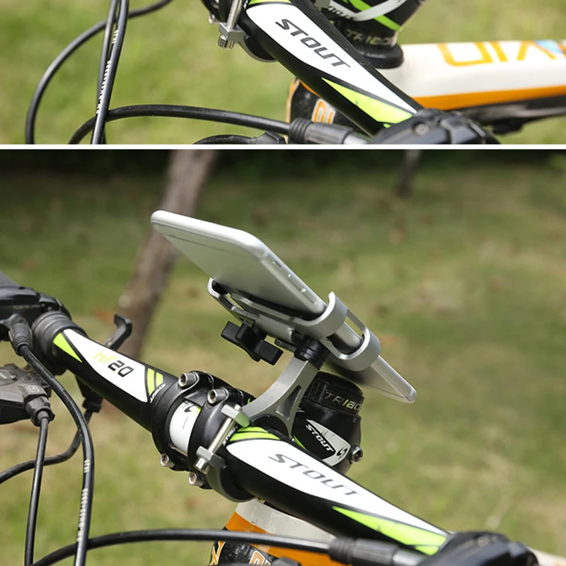 

Металлический держатель для телефона на мотоцикл и велосипед, нескользящий кронштейн из алюминиевого сплава, GPS-зажим, универсальная подст...