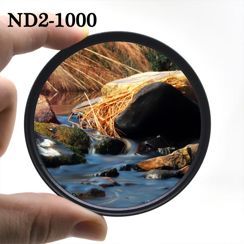 Фильтр KnightX ND2 в ND1000 для canon nikon 200d 1300d фото 700d d5100 d600 d5300 49 мм 52 55 58 62 67 72 77