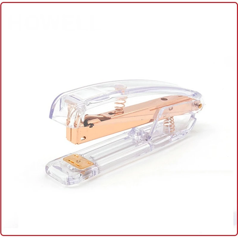 

Transparent Portable Stapler Set with 1000 Staples Stationery Office Binding Tool School Binder Teacher Gift Accessories H6146