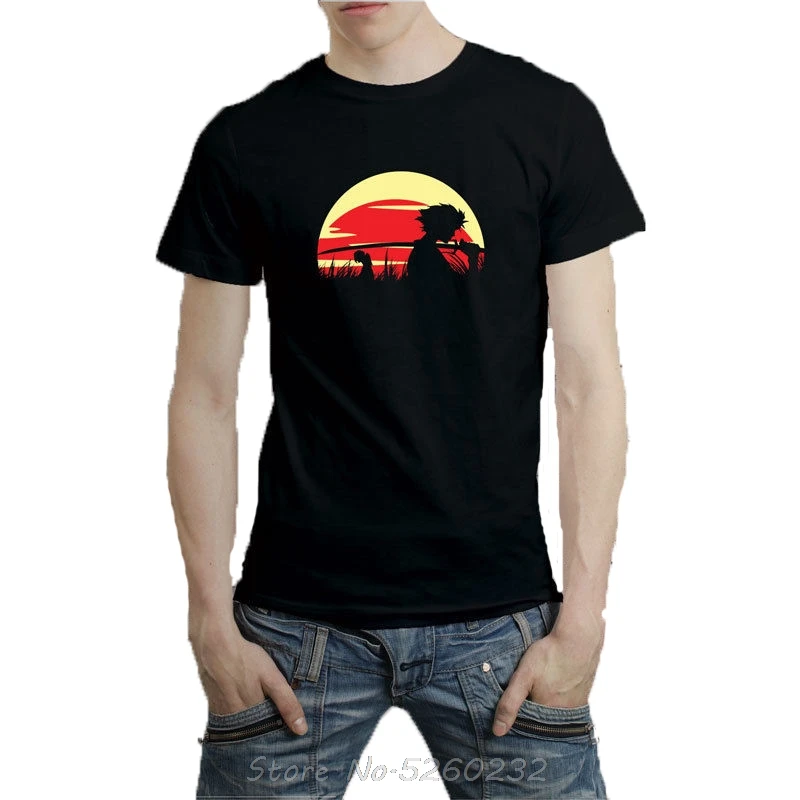 Самурай Чамплу Sun аниме Япония Футболка мужская Бесплатная доставка Мода 100%