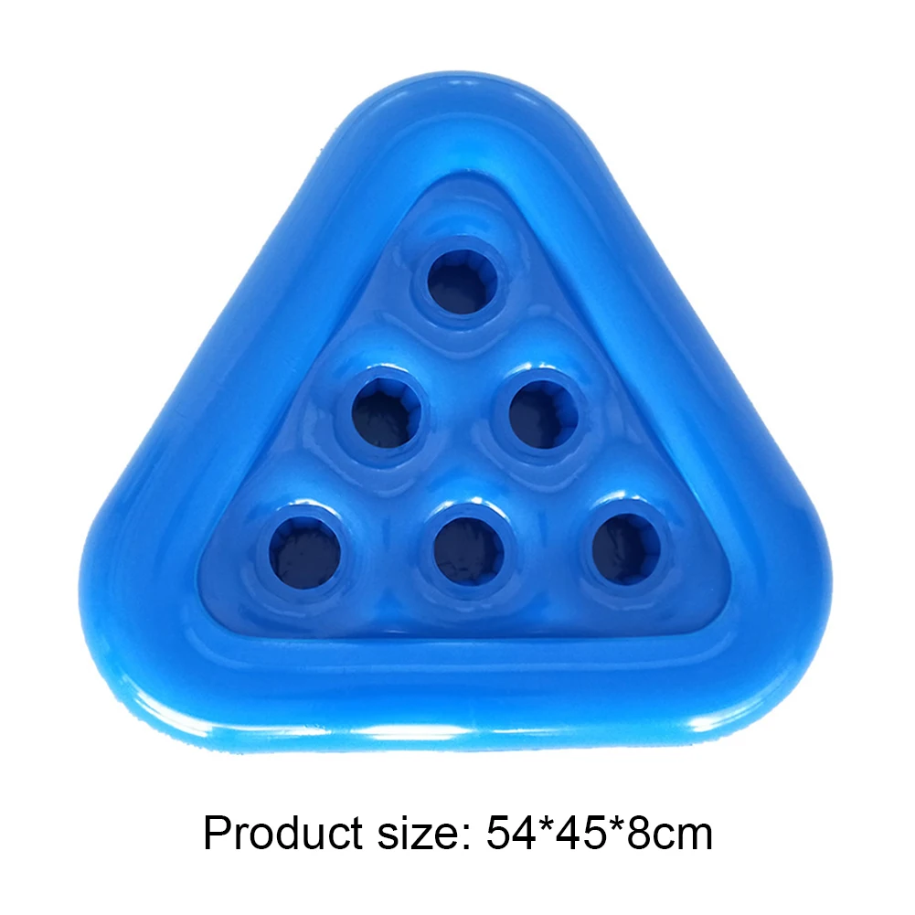 

Inflatable Drink Holder Water Floating PVC Triangle 6-Cavity Beverage Tray Bathing Toy Party for Outdoor Water Sport