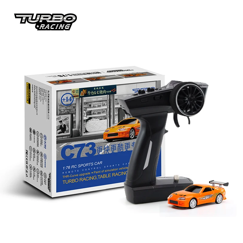 Turbo Racing-Mini coche de Control remoto RTR, veh&iacute;culo de carreras de Control remoto 1:76 C73, edici&oacute;n limitada-0