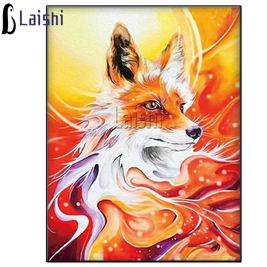 Алмазная 5d Вышивка сделай сам мозаика с изображением животных Firefox живопись