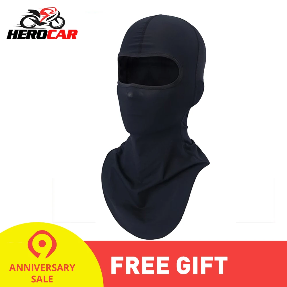 Мужская Черная Балаклава HEROBIKER мотоциклетная маска Ветрозащитная для лица езды