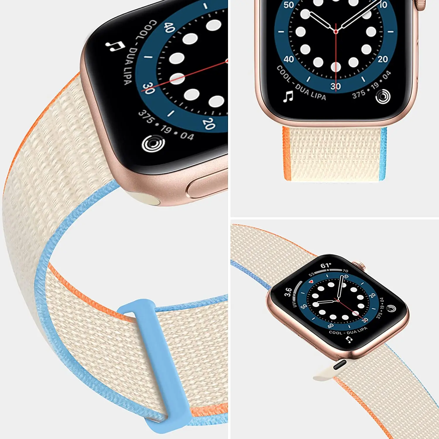 Adjustable Nylon  Sport Band Compatible for Apple Watch 38/40mm 42/44mm Braided Weave Replacement Strap for iWatch Series