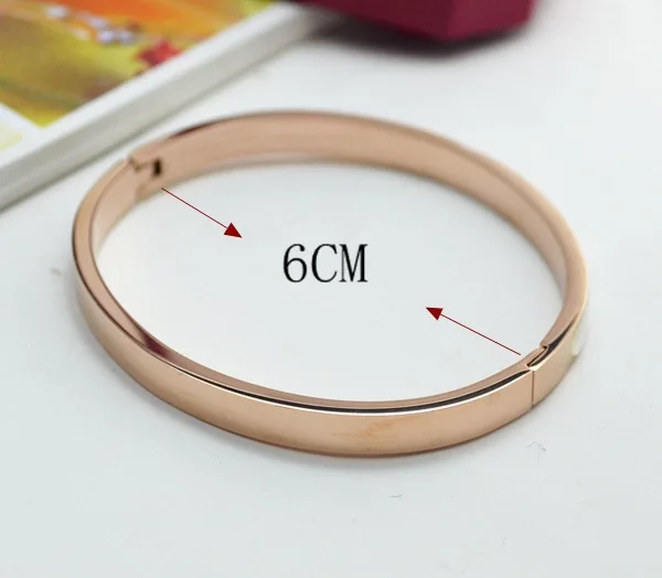 

Wholesale 3 color top quality titanium steel shell bangle fashion jewelry bracelet crystal concise wristlet jewel women gifts