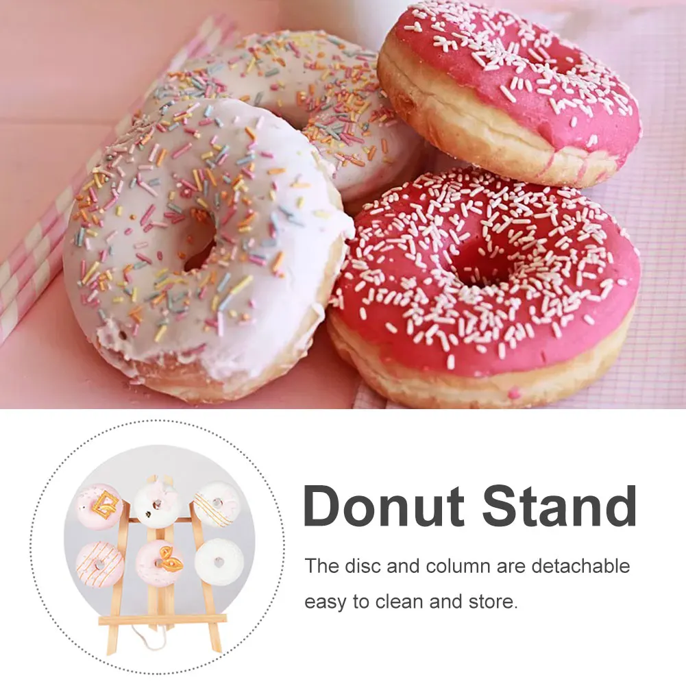 

Dessert Display Hotel Clear Adjustable Angle Wedding Party Bagel Holder Home Stable Easy Clean Baby Shower Donut Stand Reusable