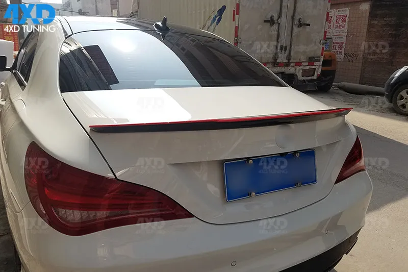 Для Mercedes CLA AMG C117 задний спойлер крыло с красной линией FD стиль 2013 W117 спойлер багажника из углеродного волокна