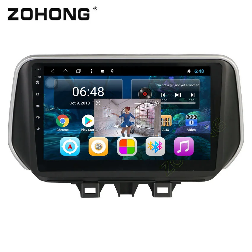 2.5D 10,2 дюймов Android 9,0 Octa 8 ядра Автомобильный мультимедийный DVD плеер для hyundai Tucson IX35 автомобиль радио gps навигации