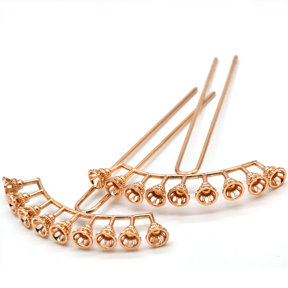 Свадебные боковые гребни для волос + U образные заколки с жемчугом стразы