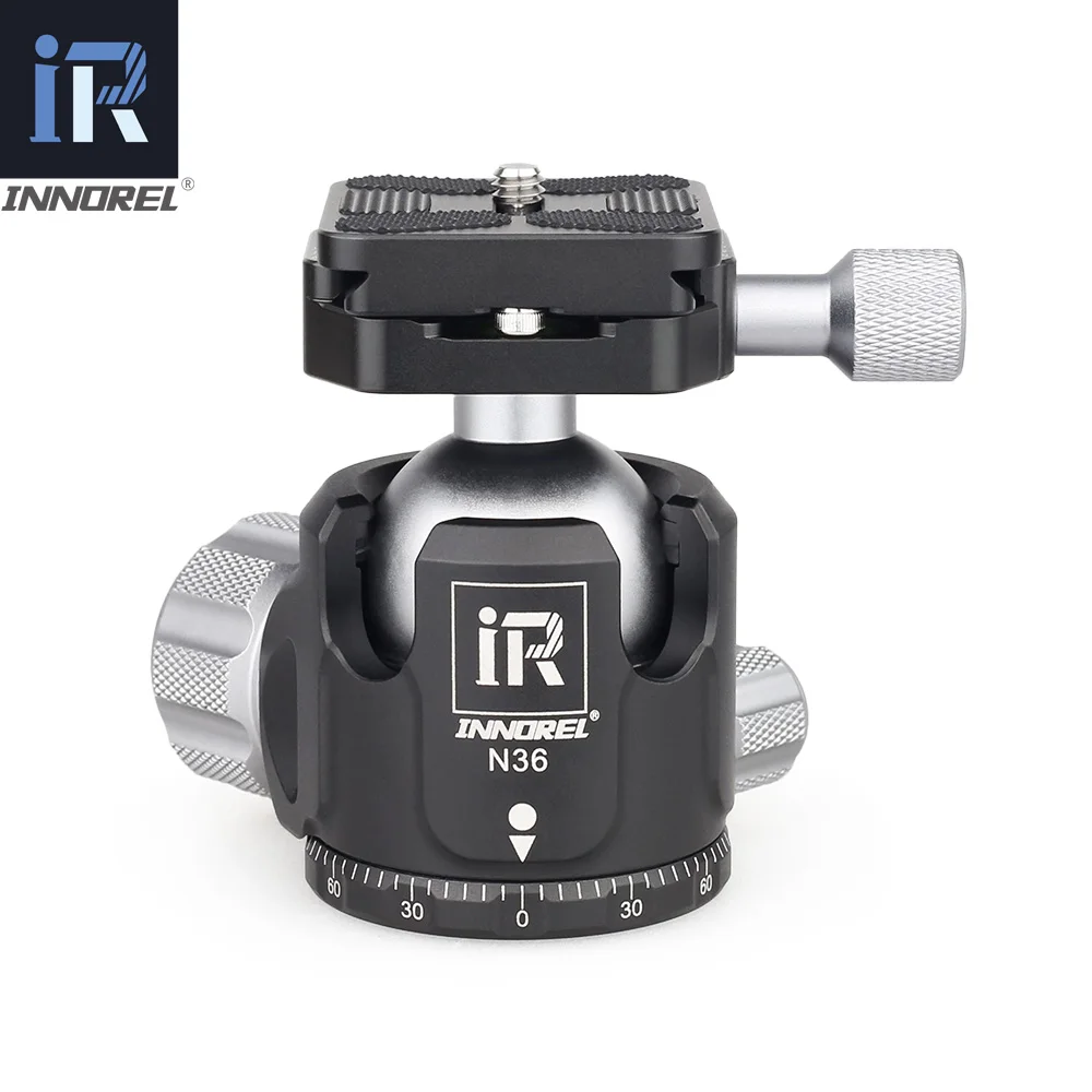 N36 INNOREL N52/N44/N36 профессиональная головка штатива низкая гравитация центр панорамная фото шаровая Головка двойная u-образная для цифровых зеркальных камер - Цвет: N36