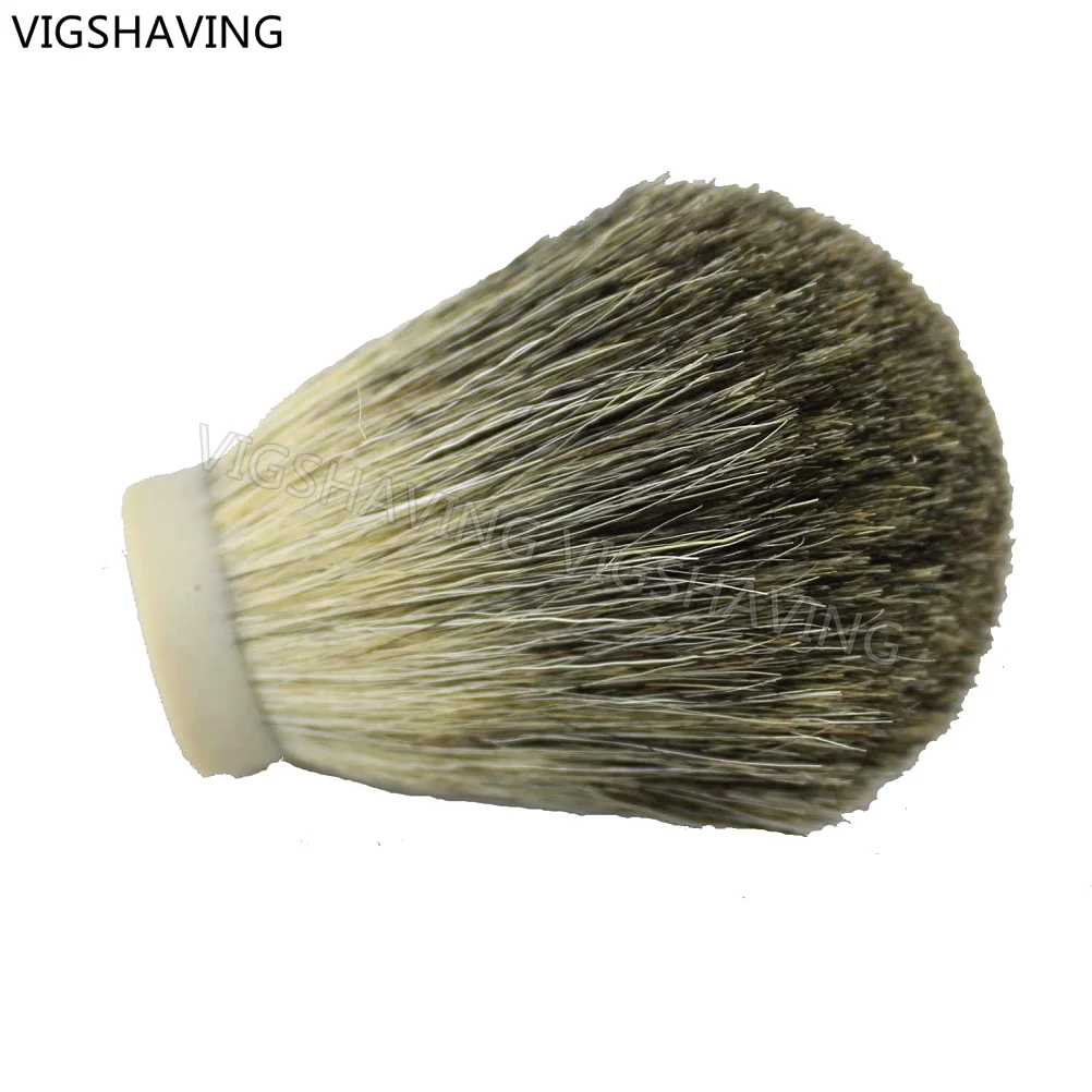 VIGSHAVING 20 мм/22 мм/23,5 мм серый чистый барсук волос щетка для Бритья узел головка для DIY кисти ручка