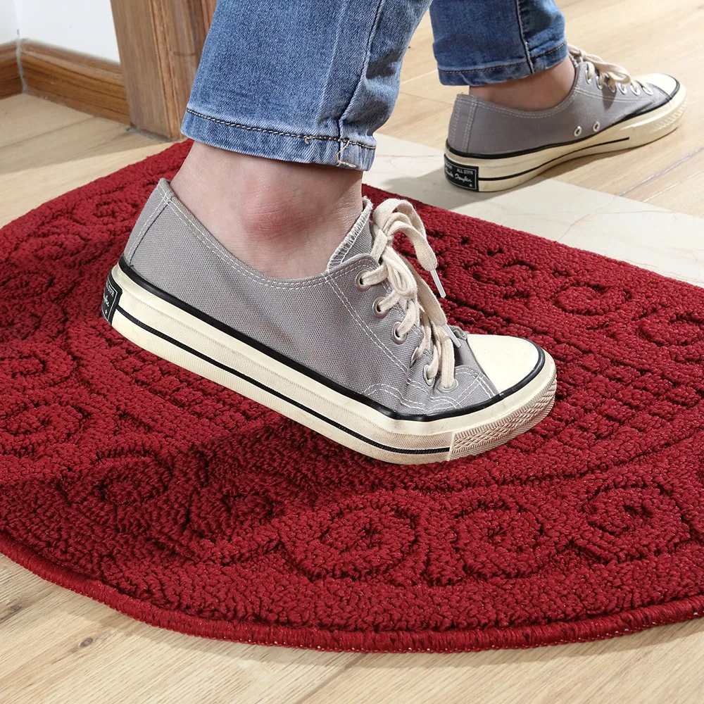 Полукруглый нескользящий водонепроницаемый коврик для ванной комнаты входной