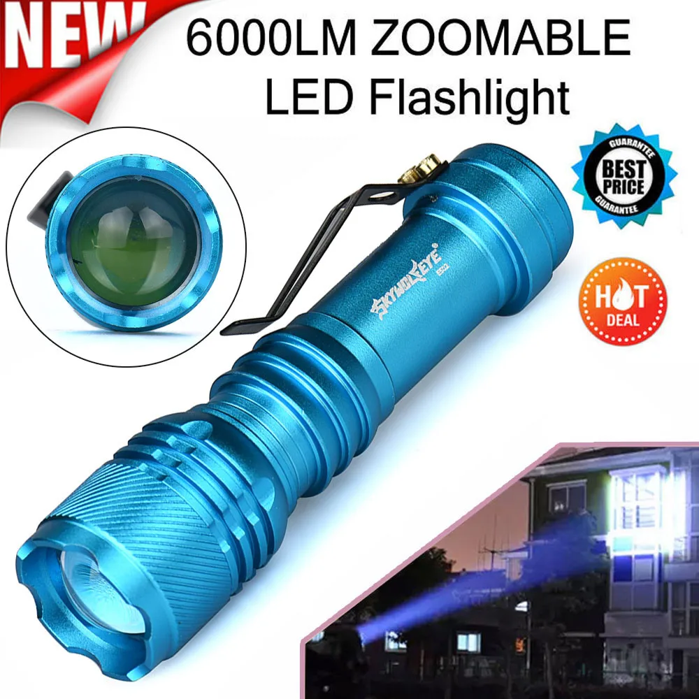 

Светодиодный мини-фонарик Q5, масштабируемый фонарик с батареей Aa 14500, светодиодный тактический фонарик с 3 режимами, регулируемый фонарик, с...