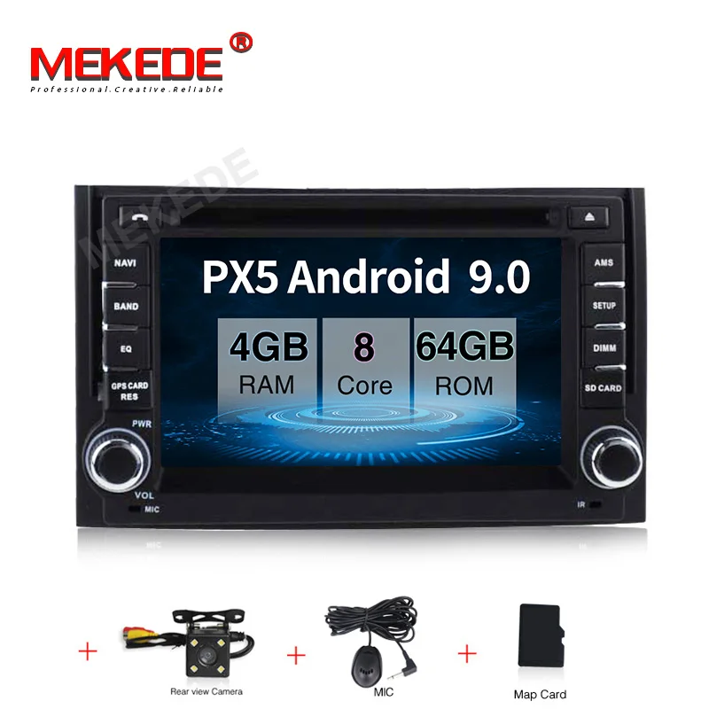 64G dvd camera MEKEDE 2din PX5 4+ 64G Android 9,0 Автомобильный мультимедийный dvd-плеер для hyundai H1 grand starex 2007- gps, DVD, радио, WiFi BT - Цвет: 64G dvd camera