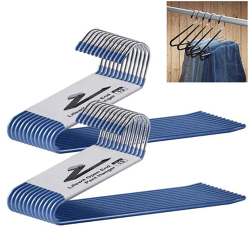 

Stainless Steel Pants Hanging Rack Scarf Trouser Hanger Metal Non-slip No Trace Hangers for Saving Space In The Closet Organizer