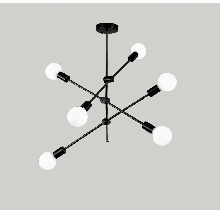 Modern Pendant Lights Lamp E27 Simple Hanging Lamp Nordic Metal Lustre hanglamp Gold Black For Living Dining Room