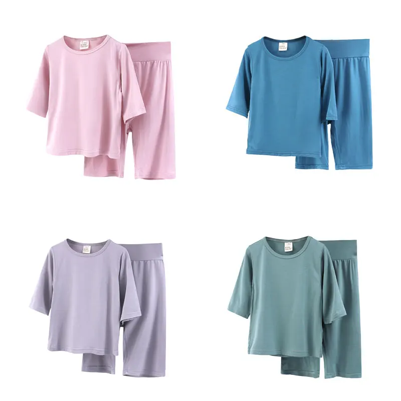 Детская одежда для сна Elvesnest комплект летней детской пижамы мальчиков Хлопковая