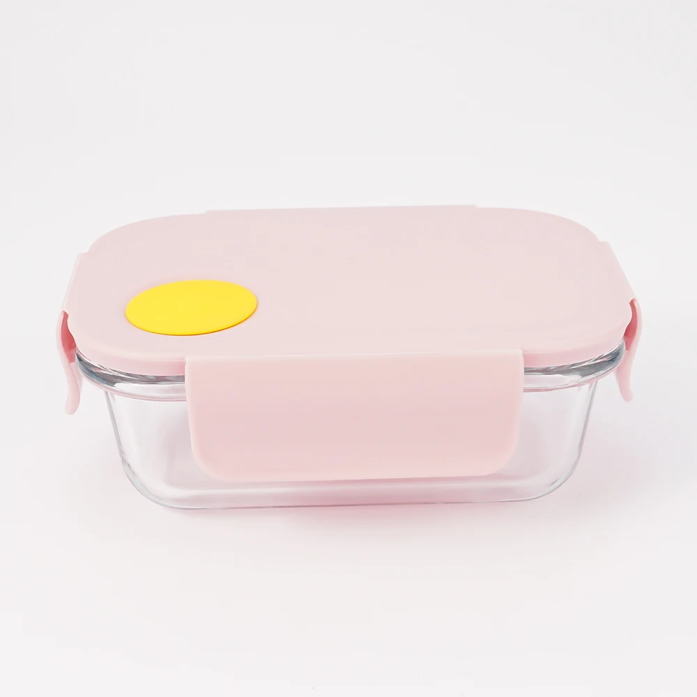

410ml Leakproof Lunch Box Glass Rectangular Fresh-keeping Box Microwave Food Container Lunch Box Tableware Kitchen Tool