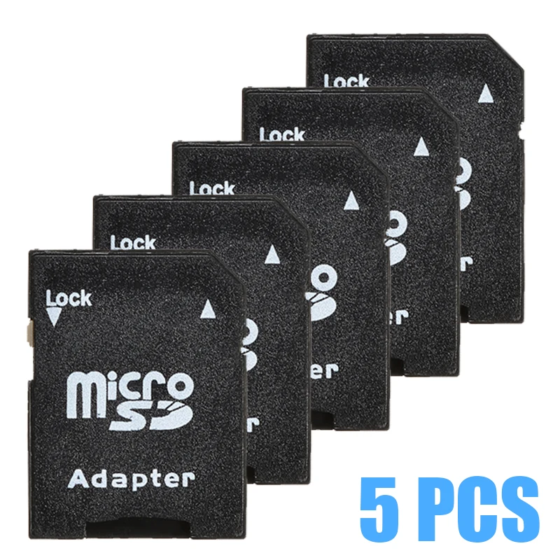 

5pcs/set 3x2.3cm TF to Micro SD MicroSDHC Flash Memory Card Adapter Memory Stick for Smart Phones Tablet Camera Internal Storage