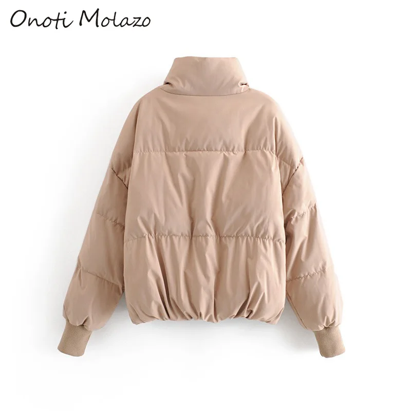 Onoti Molazo, Женское пальто, куртки, повседневные, толстые, зимние, на молнии, модные, с карманами, для девушек, шикарные, модные куртки, пальто для женщин,, новинка