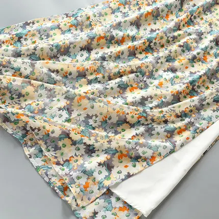 Китайское летнее шифоновое платье Ципао с принтом маргариток в винтажном стиле |