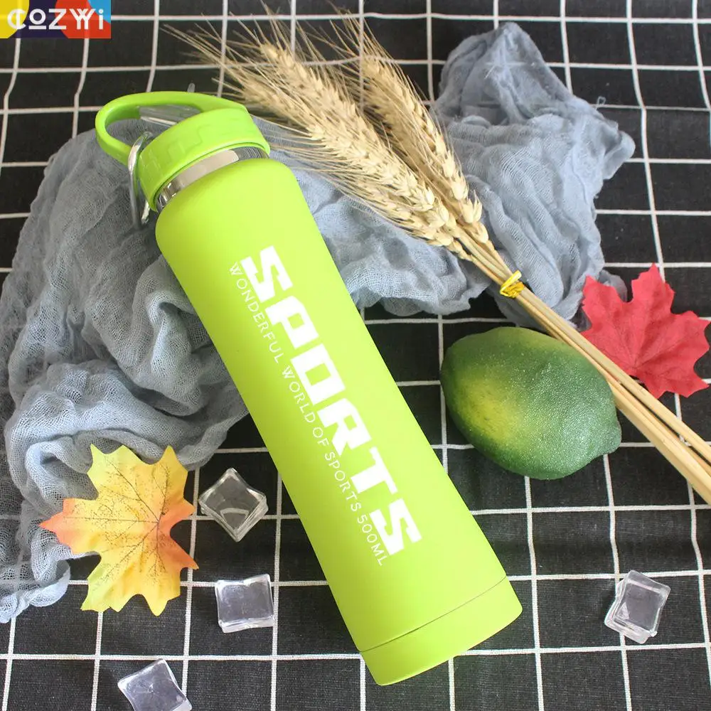 Портативная Термокружка Termos для воды вакуумная кружка 500 мл с соломинкой легкая