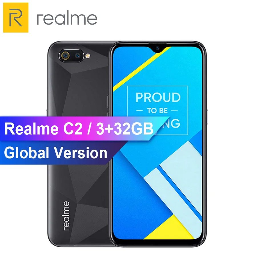 RU версия Realme C2 15 5 HD + Dewdrop MediaTek Helio P22 3 ГБ ОЗУ 32 Гб ПЗУ 13 МП AI двойная камера заднего