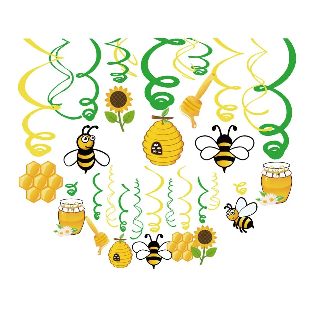 30 шт. потолочные фольгированные спиральные украшения для вечеринки в честь Дня