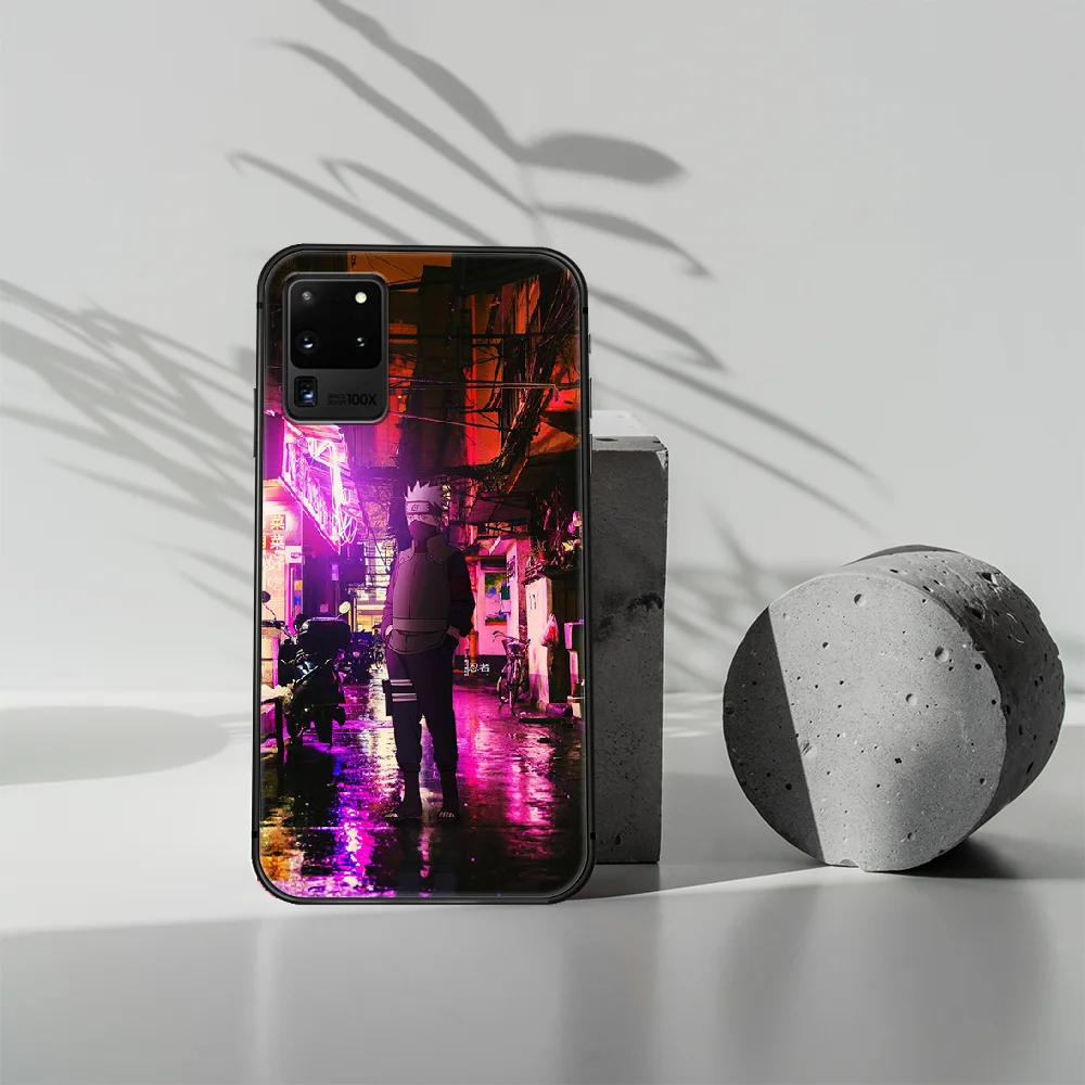 

ANIME Hatake Kakashi Phone Case Cover Hull For Samsung Galaxy S 7 8 9 10 e 20 FE edge uitra plus Note 9 10 20 black Hoesjes Soft