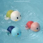 Детские Пляжные Игрушки для ванны, одиночная распродажа, милая мультяшная Классическая Детская водная игрушка для купания, черепаха для младенцев, заводные на цепочке