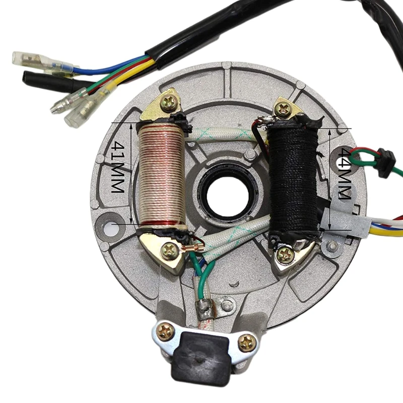 

2 Coil Ignition Magneto Stator Plate for 50cc 70cc 90cc 110cc 125cc Taotao Kazuma SSR Baja ATV Quad Dirt Kick Bike 4 Wheele Drop