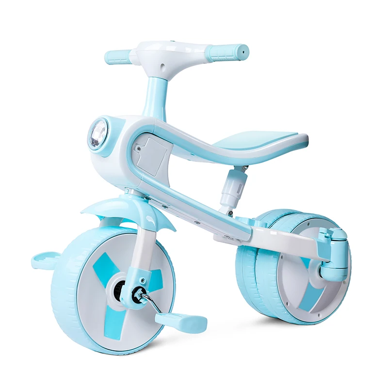 One button deformation children's tricycle bicycle free of disassembly baby's pedal car balanced sliding bicycle stable anti rol