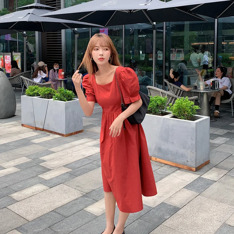 

New New Summer Dress Girls Party Female Vintage Dress print short Sleeve Women Dresses long oversize Robe Vestido