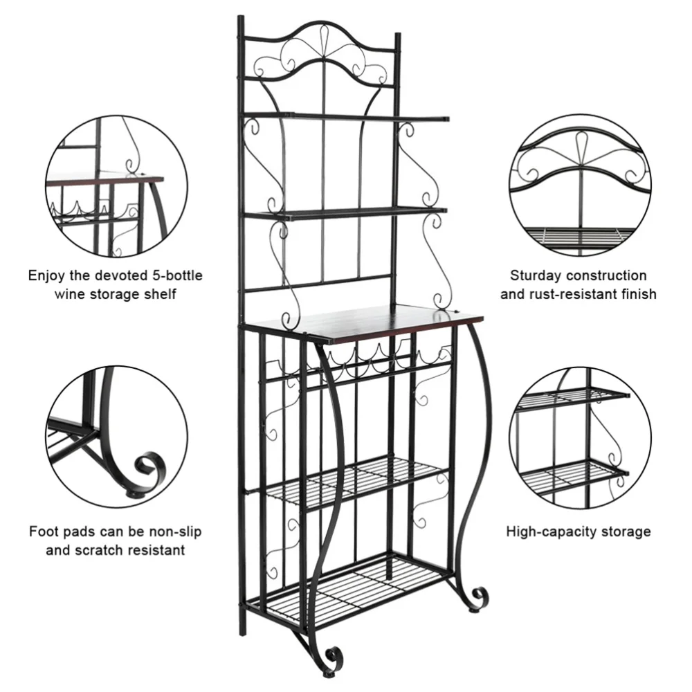 

1 Pc Kitchen Rack Metal Rack Holder Stand for Kitchen Decoration