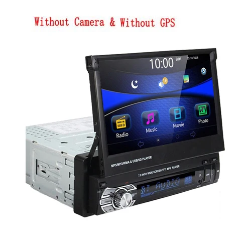 Only Radio Hikity 2 Din стерео аудио Радио Bluetooth 1DIN " HD выдвижной сенсорный экран монитор MP5 SD FM USB плеер камера заднего вида - Цвет: Only Radio