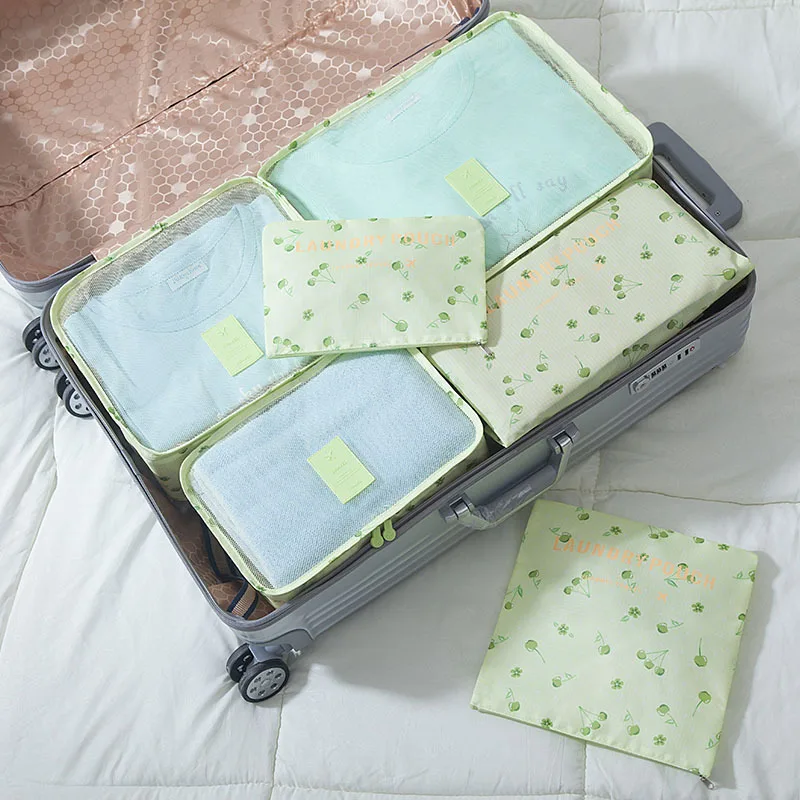 6 шт./компл. Oxford Тканевые для путешествий сетчатые сумки водонепроницаемый