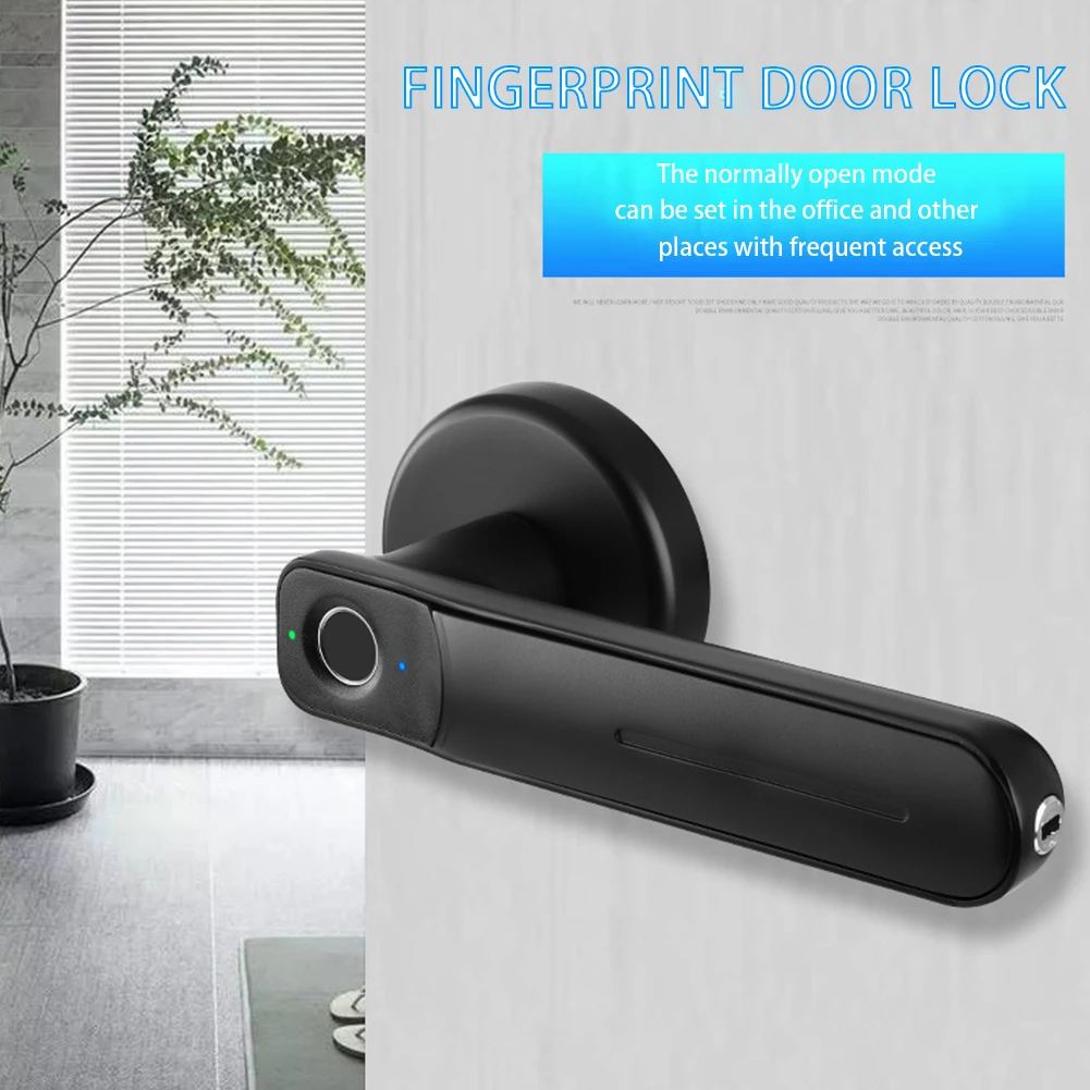 

Anti Theft Apartment With Keys Battery Operated USB Port Home Office Fingerprint Door Lock Smart Biometric Security Sensitive