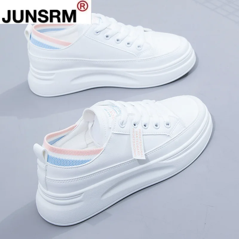 

White Sneakers Women Spring Shoes Platform Casual Pu Leather Sneakers for Women 2021 New Breathable Shoes Spring Sneakers